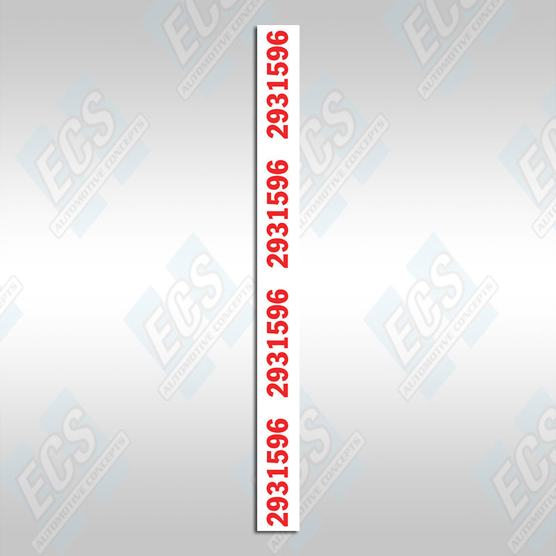 1969-71 Mopar: Dana Axle Identification Decal (Multiple Options!)