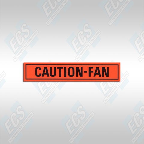 1967-73 Mustang: Caution Fan Decal