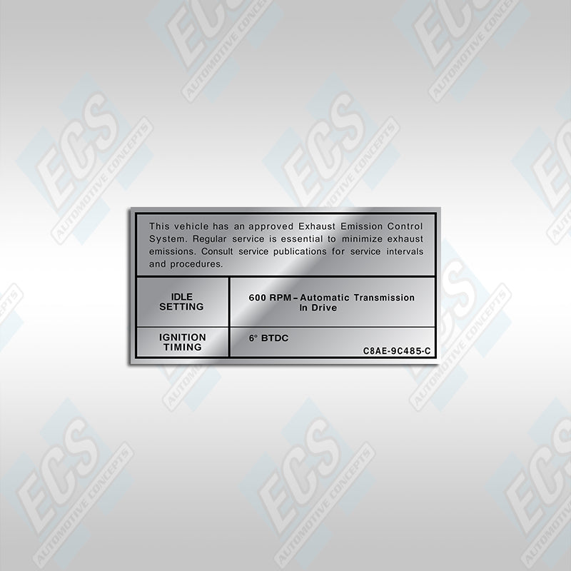 1968-73 Ford / Mercury: Engine Emissions Decal (Multiple Options!)