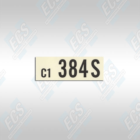 1969-73 Ford: Engine Identification Decal (Multiple Options!)