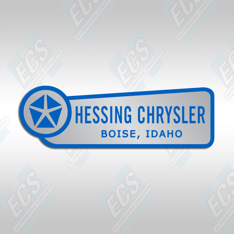 Plymouth / Chrysler Dealership Bumper Decal (Multiple Cities/Dealerships Available!)